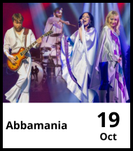 Booking link for Abbamania - 19 October 2025